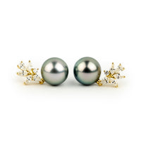 Tahitian Pearl & Diamond Anapa Earrings