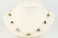 Spring Meadow Tin-Cup Tahitian Pearl Necklace on 14/20 Gold Filled