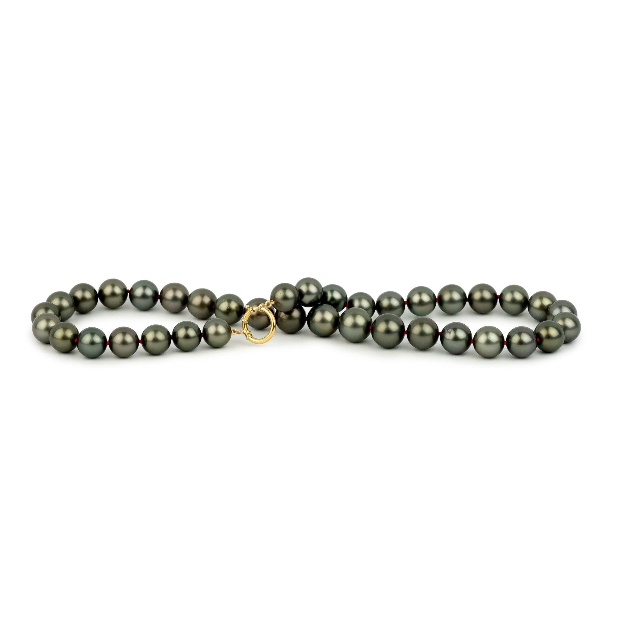 Dark Silvery Green 11-13mm Tahitian Pearl Strand