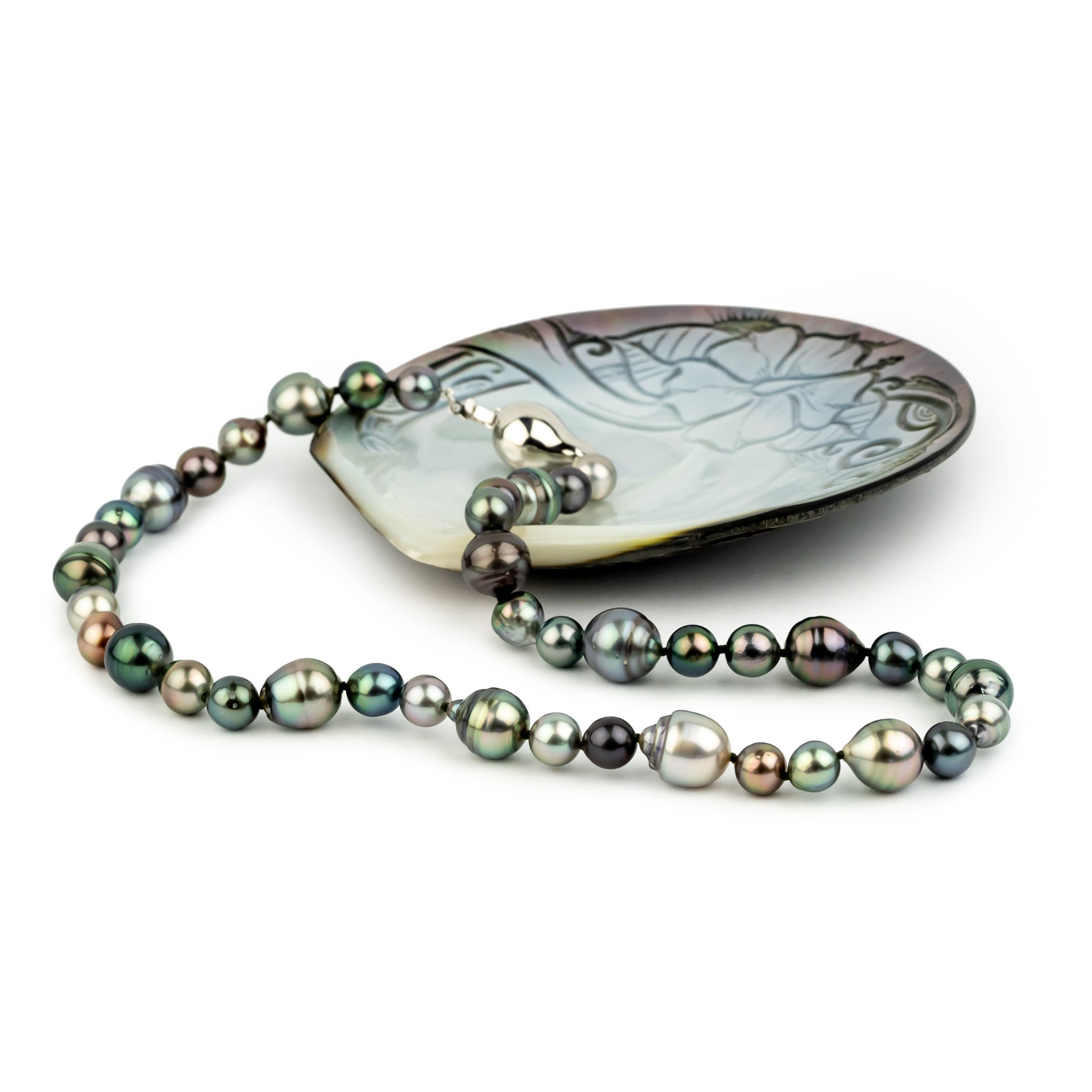 Coral Reef 8-11.8mm Tahitian Pearl Bubble Necklace