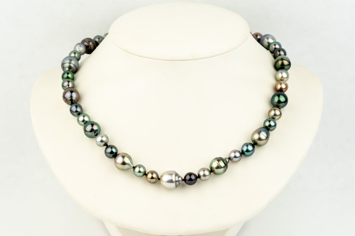 Coral Reef 8-11.8mm Tahitian Pearl Bubble Necklace