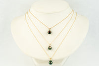 Tahitian Pearl & Diamond Wild Peacock Étoile Necklace on 10K Yellow Gold