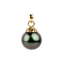 Tropical Midnight 11.1mm Tahitian Pearl Filigree Pendant