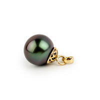 Tropical Midnight 11.1mm Tahitian Pearl Filigree Pendant