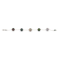 Precious Pinks Tahitian Pearl Tin Cup Bracelet on 14k White Gold
