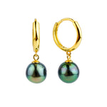 Multi-Colored Tahitian Pearl Hoop Earrings