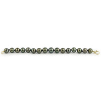 Deep Silvery Green 10-11.6mm Tahitian Pearl Bracelet