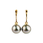 Tahitian Pearl & Diamond Stella Earrings