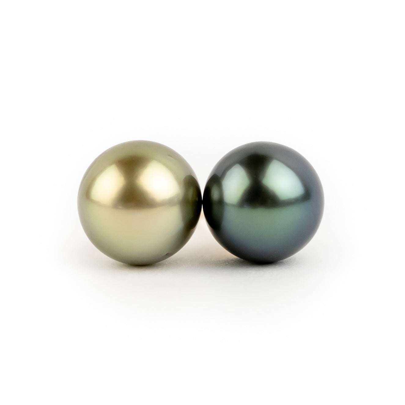 Sun & Moon 8.2mm Tahitian Pearl Stud Earrings