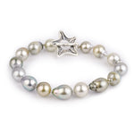 Light Silvery Drop 8.3-9.8mm Tahitian Pearl Bracelet