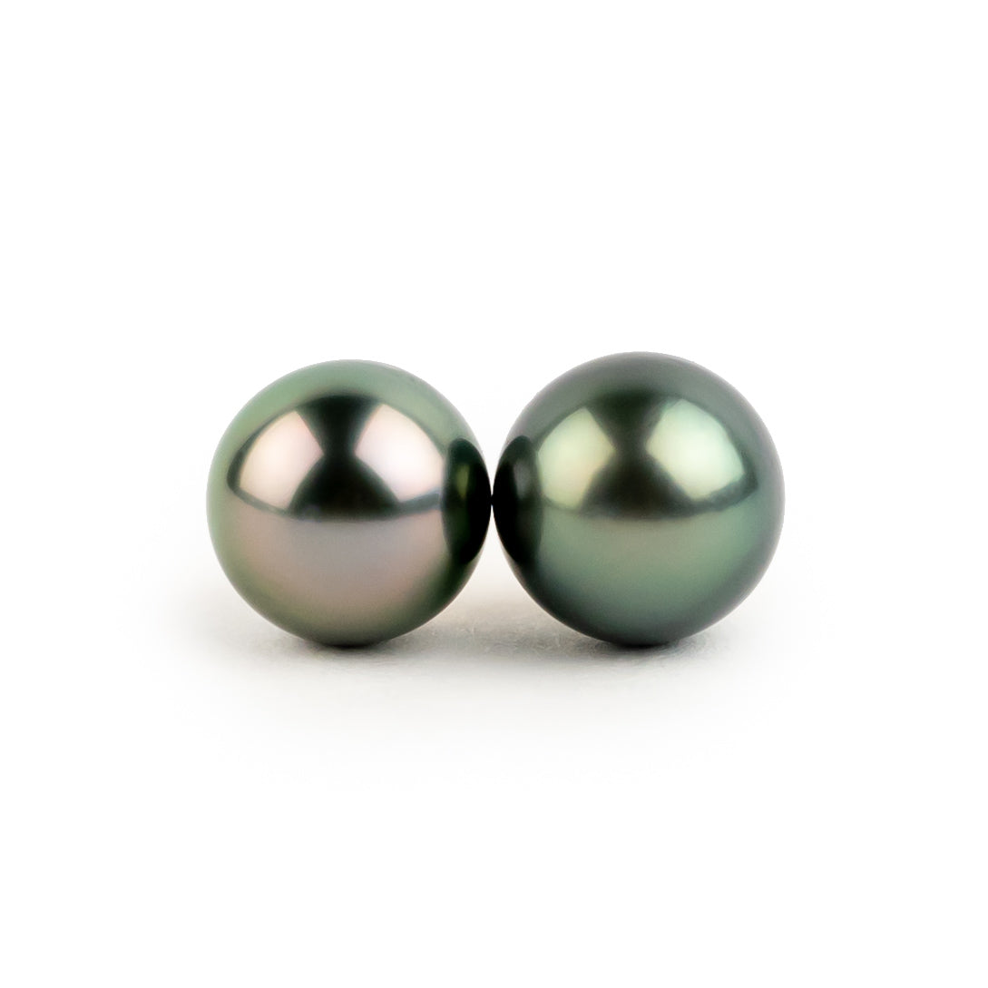Dragonfruit 8.8mm Tahitian Pearl Stud Earrings
