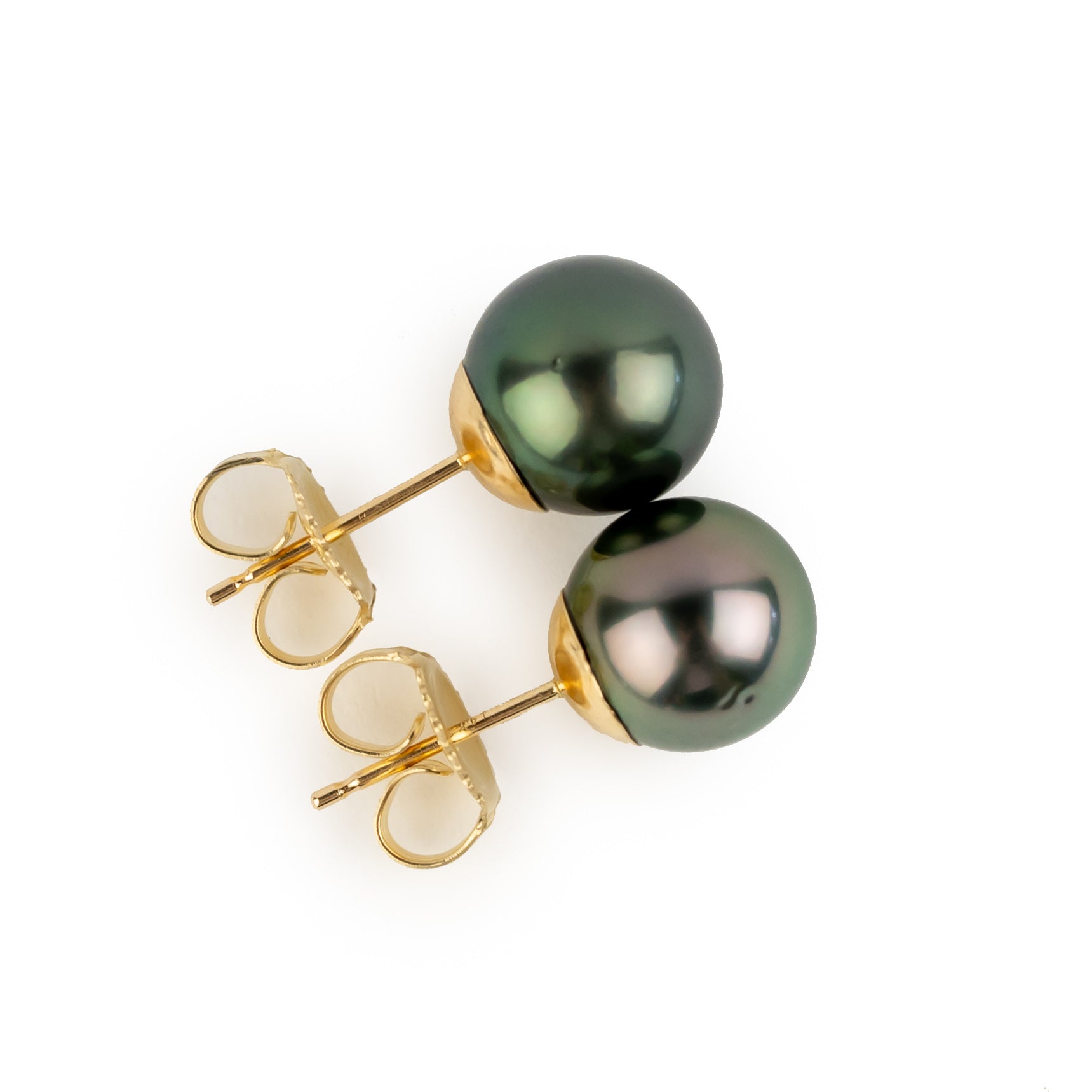 Dragonfruit 8.8mm Tahitian Pearl Stud Earrings