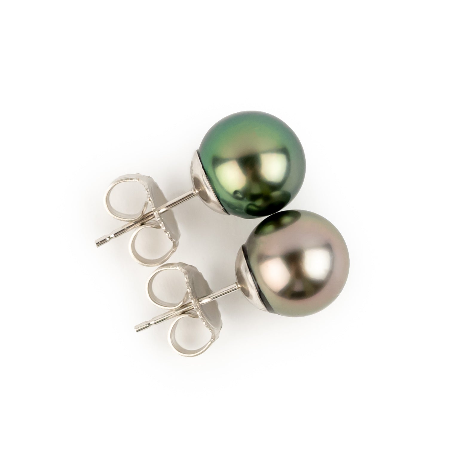 Dragonfruit 8.8mm Tahitian Pearl Stud Earrings