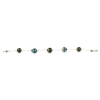 Sunset Skies Tin-Cup Tahitian Pearl Bracelet on Sterling Silver