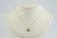 Tahitian Rosy Peacock Pearl & Diamond Éclat Necklace on 14KYG