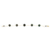 Tropical Midnight Baroque Tahitian Pearl Tin Cup Bracelet on 14K Yellow Gold