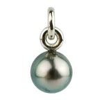 Silvery Blue Tahitian Pearl Rava Pendant (Sterling)