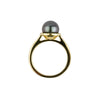 Tahitian Pearl & Diamond Halo Ring