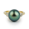 Tahitian Pearl & Diamond Bisou Ring