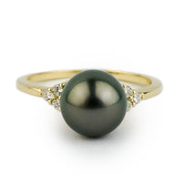 Tahitian Pearl & Diamond Toru Ring