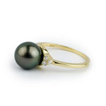 Tahitian Pearl & Diamond Toru Ring