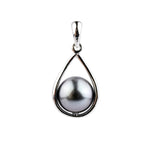 Silvery Lavender Tahitian Pearl Teardrop Pendant