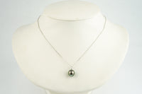Tahitian Pink-Green Pearl & Diamond Éclat Necklace on 14KWG