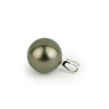 Tahitian Warm Green Pearl & Diamond Éclat Pendant or Necklace on 14KWG