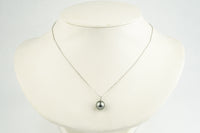 Tahitian Silvery Pearl & Diamond Éclat Necklace on 14KWG