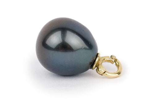Midnight Violet 10mm Tahitian Pearl Enhancer Pendant