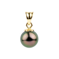 Aubergine Green 7.7mm Tahitian Pearl Pendant