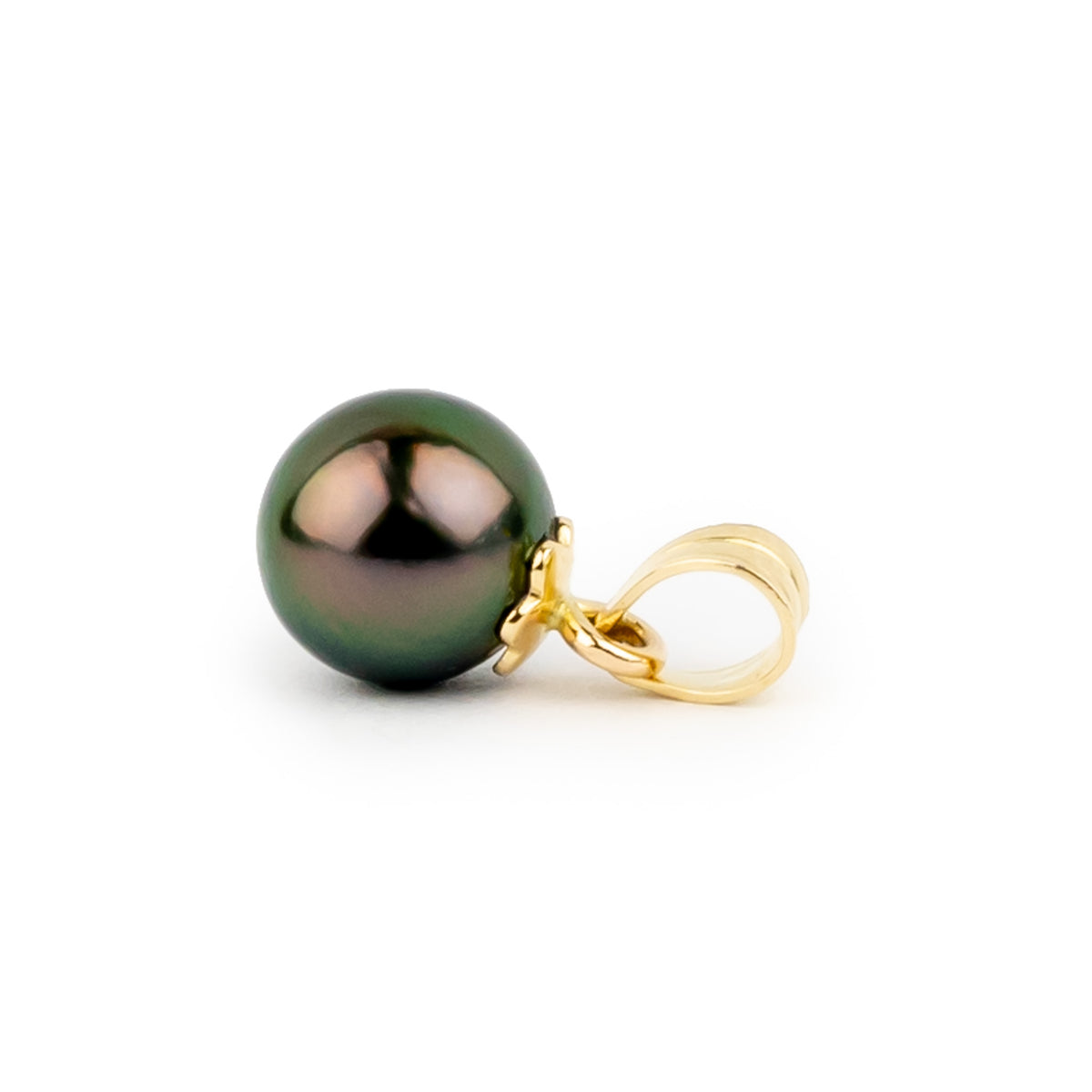 Aubergine Green 7.7mm Tahitian Pearl Pendant