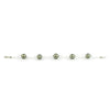 Golden Green Tahitian Pearl Tin Cup Bracelet on Sterling Silver