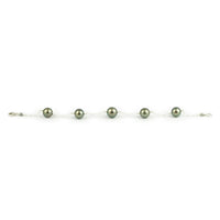 Golden Green Tahitian Pearl Tin Cup Bracelet on Sterling Silver