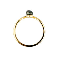 Tahitian Keshi Pearl & Diamond Sunrise Ring