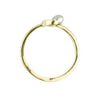 Tahitian Keshi Crescent Moon Ring on 10K Gold