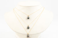 Tahitian Pearl & Diamond Lavender Blue Étoile Necklace on 10K Yellow Gold