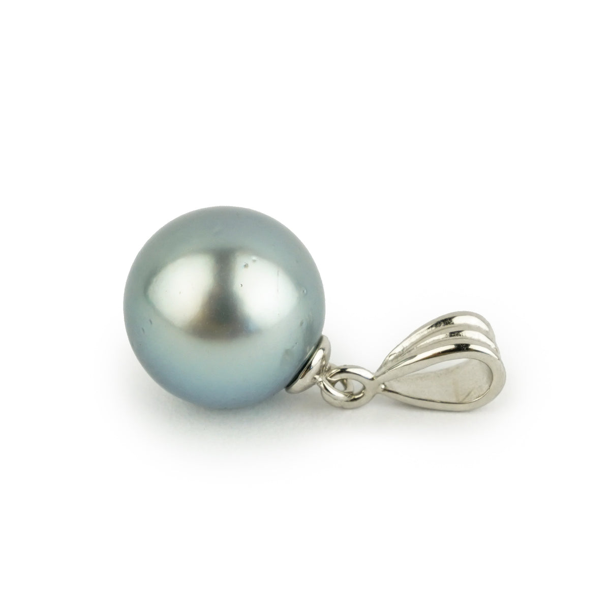 Baby Blue 11.1mm Tahitian Pearl Pendant on Sterling Silver