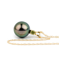 Tahitian Pearl & Peridot Pink Peacock Étoile Necklace on 10K Gold
