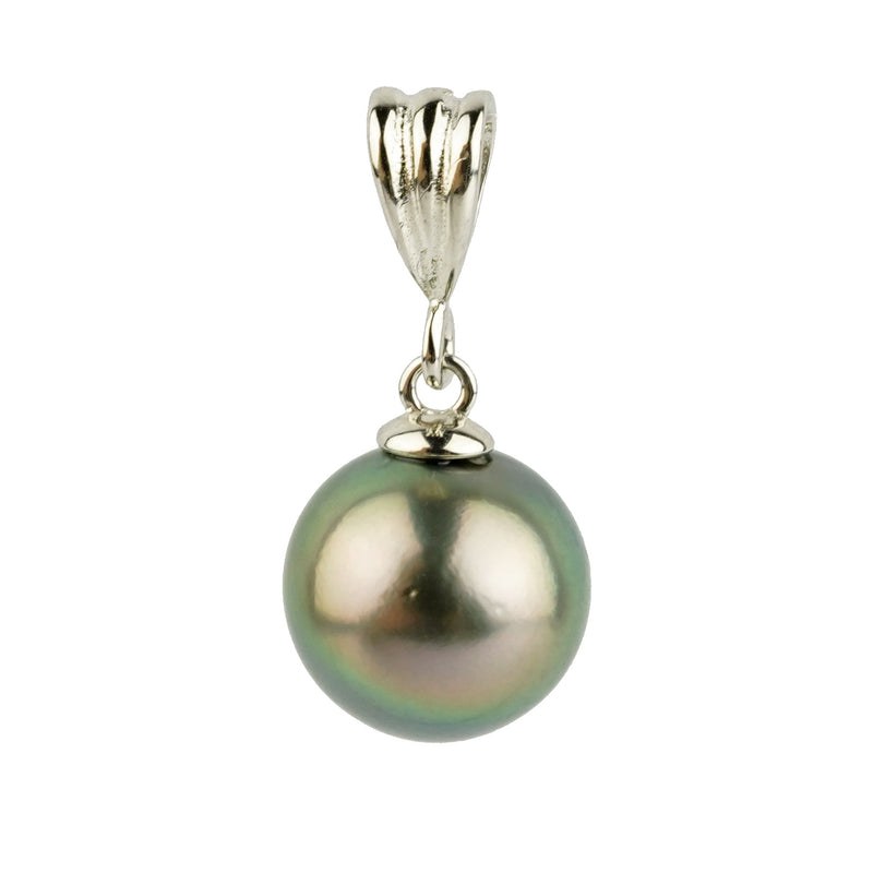 Pink Peacock 10.3mm Tahitian Pearl Pendant on Sterling Silver