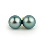 Bright Blue 10.2mm Statement Pearl Stud Earrings