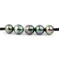 Flashy Turquoise Quintuple 10-10.5mm Mana Pearl Necklace
