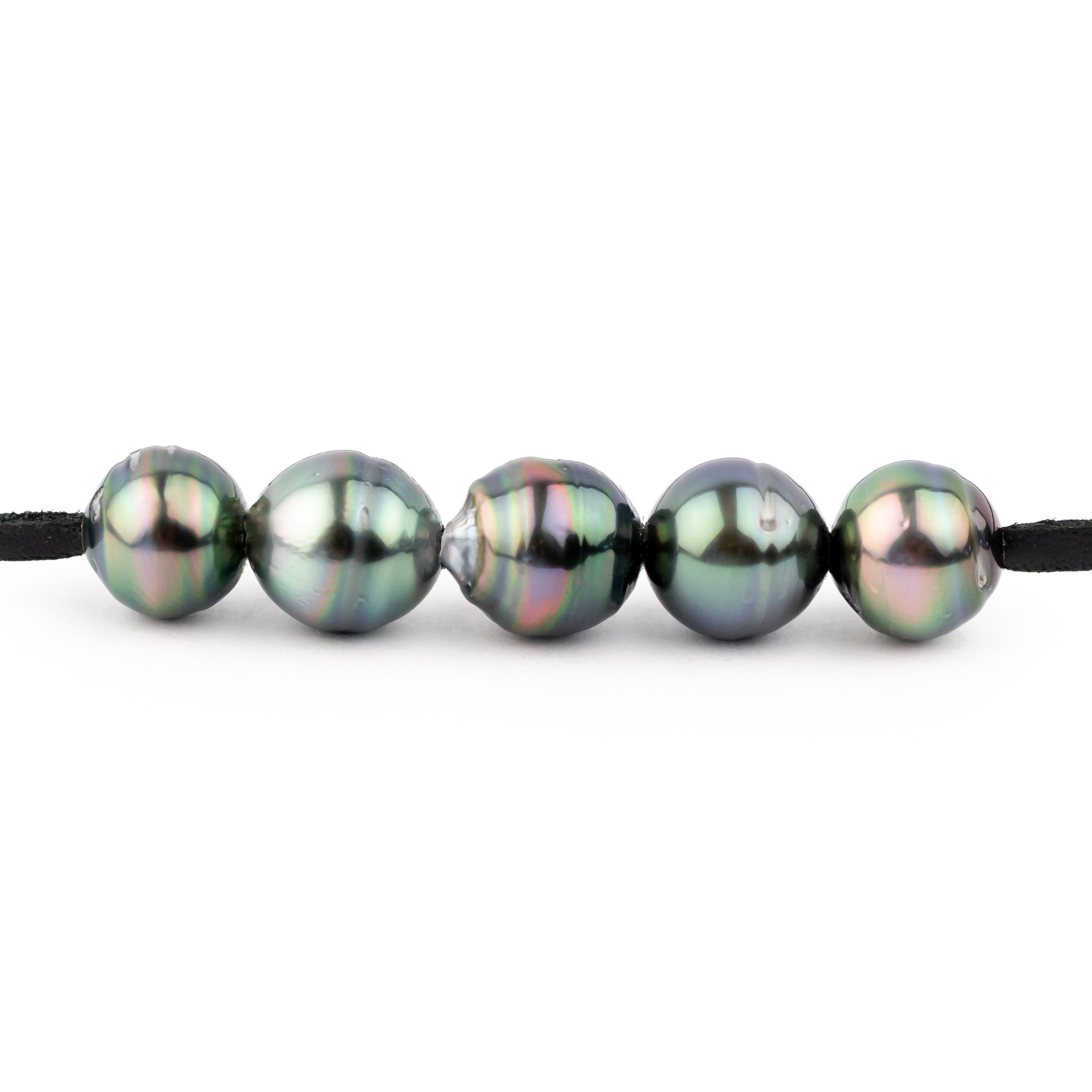 Flashy Turquoise Quintuple 10-10.5mm Mana Pearl Necklace