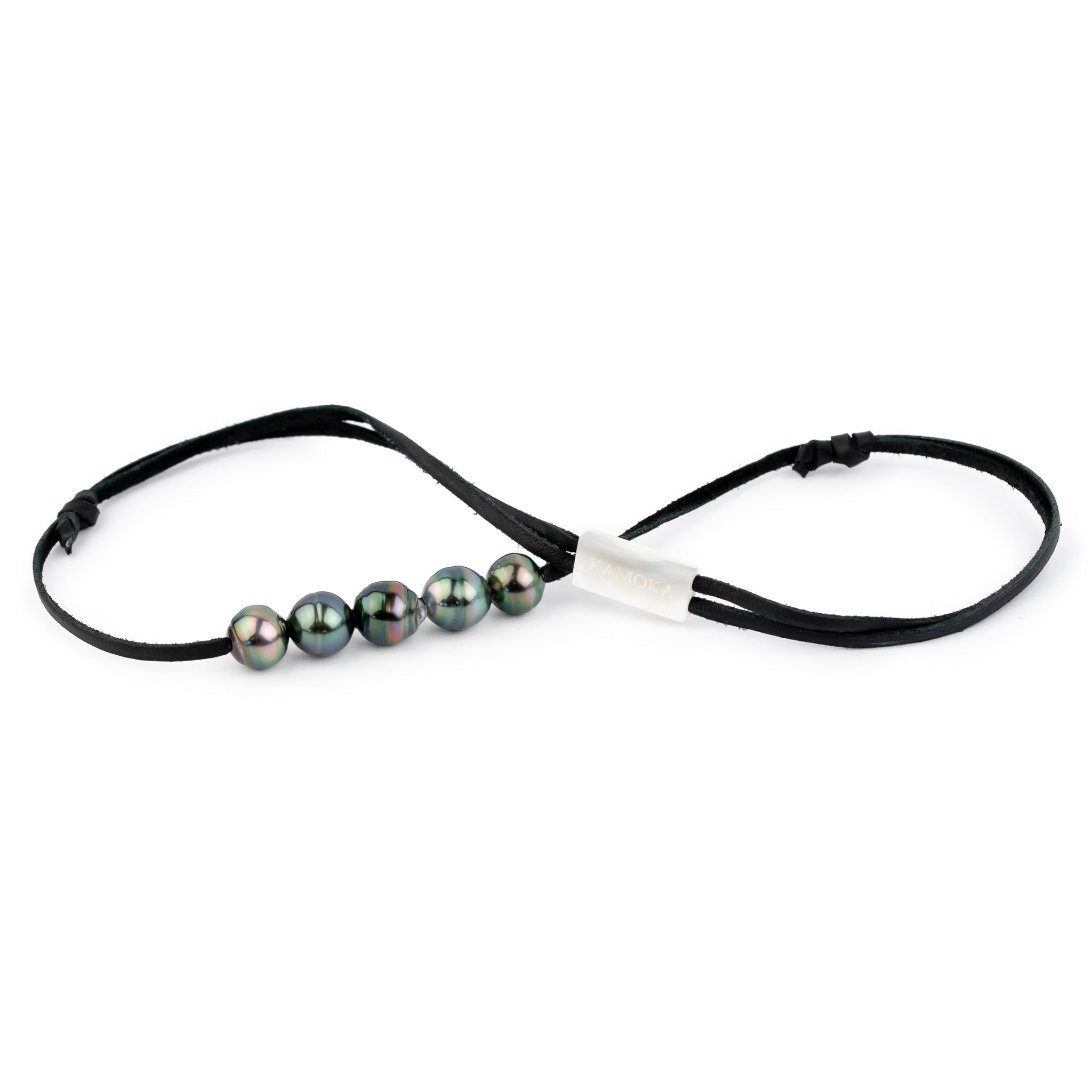 Flashy Turquoise Quintuple 10-10.5mm Mana Pearl Necklace