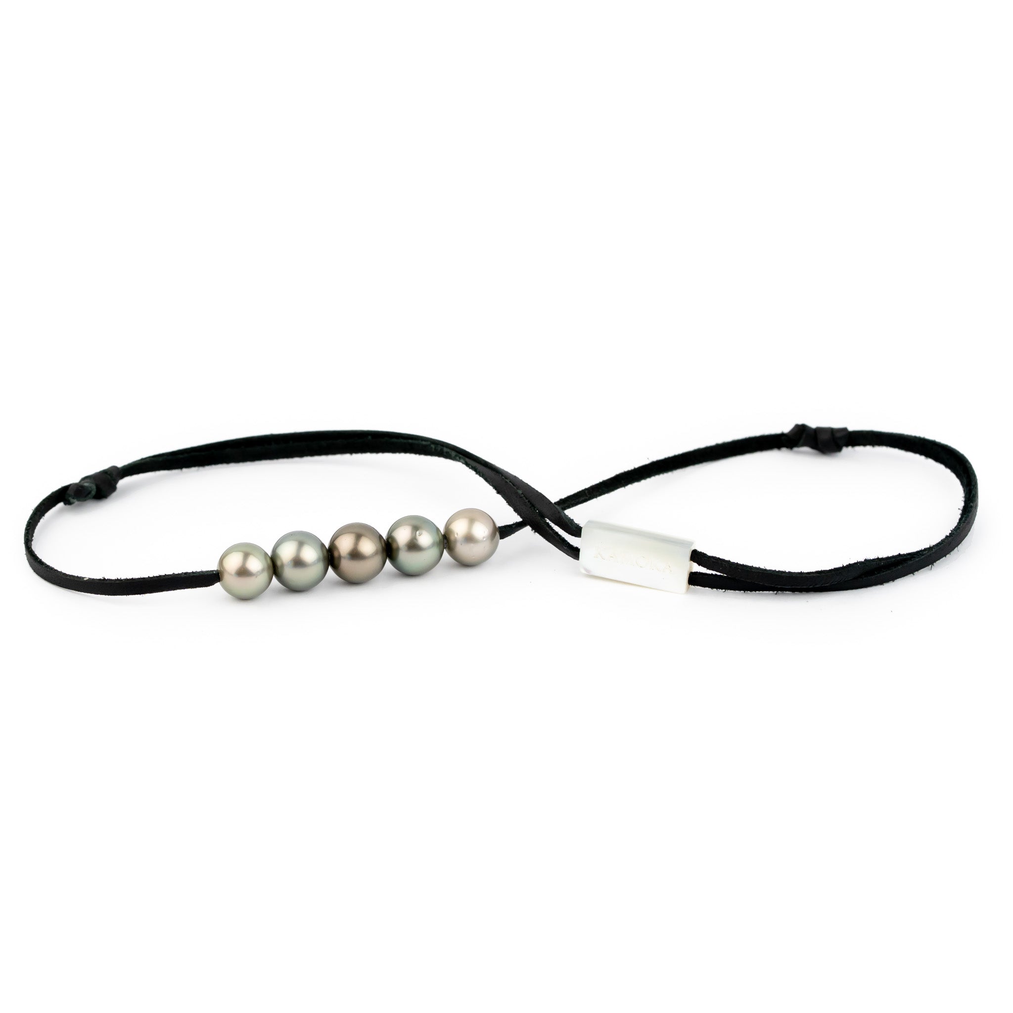 Golden Sands Quintuple 10.1-10.8mm Mana Pearl Necklace