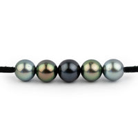 Dark Star Quintuple 11-11.7mm Mana Pearl Necklace