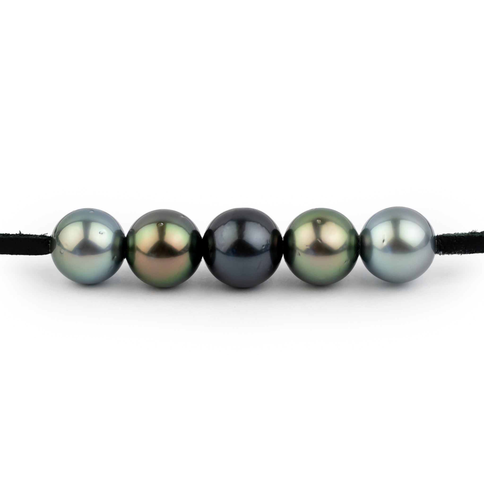 Dark Star Quintuple 11-11.7mm Mana Pearl Necklace