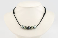 Dark Star Quintuple 11-11.7mm Mana Pearl Necklace