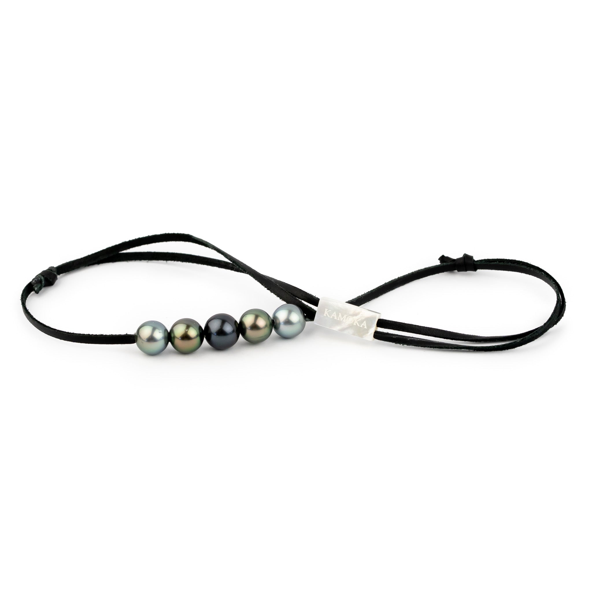 Dark Star Quintuple 11-11.7mm Mana Pearl Necklace