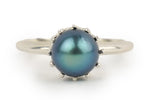 Royal Bright Blue Tahitian Pearl Ring